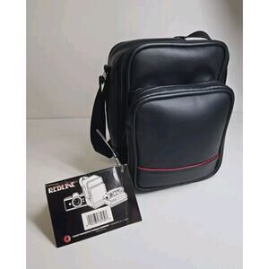 Genuine Coaster Black With Red Stripe Camera Bag Inside Is Padded Red Has Strap